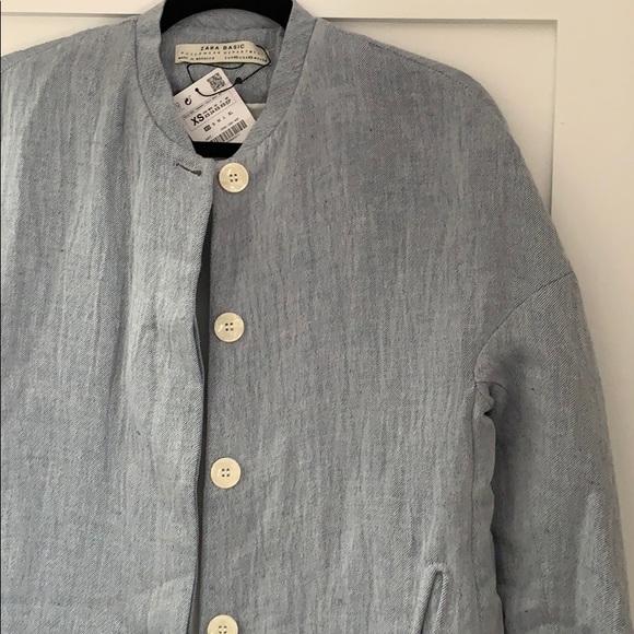 Zara Denim Outerwear Basic Lightweight Coat - Picture 5 of 5